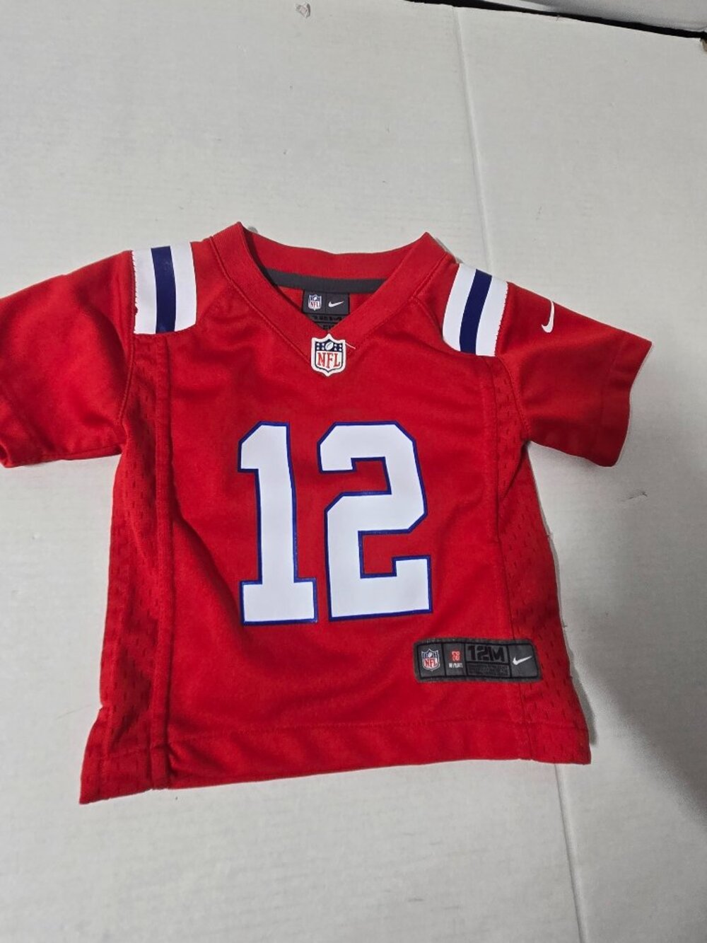 Nike NFL New England Patriots Tom Brady #12 Infant Jersey 12M Red Football Baby